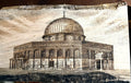 Al-Aqsa Mosque board - detailed Dome of the Rock laser engraved on live-edge wood